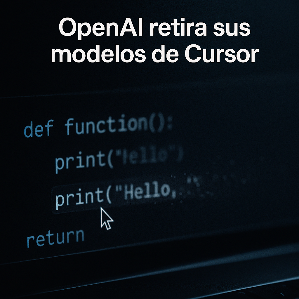 OpenAI retira sus modelos de Cursor tras su compra por SpaceX